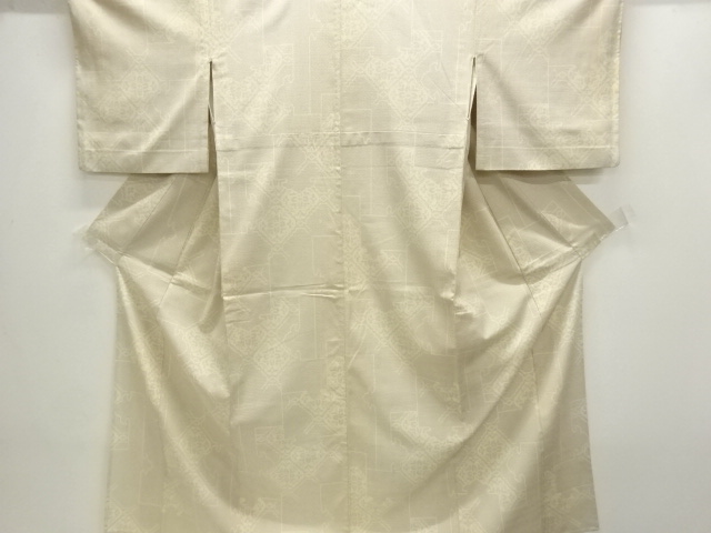 菱華紋織り出し本塩沢100亀甲単衣着物